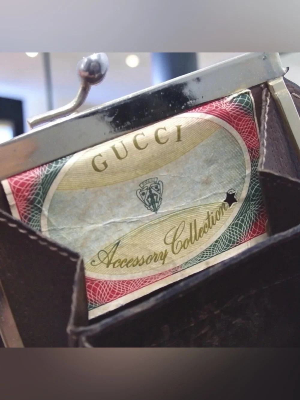 GUCCI Accessory Collection Vintage Sherry Line Kisslock Coin Purse 😍❤️ - Picture 4 of 16